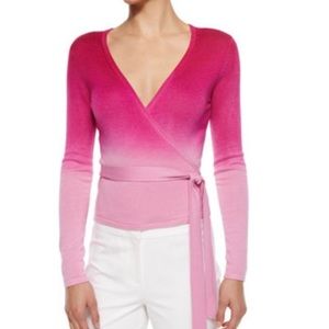 Diane Von Furstenberg Pink V-Neck Sweater
